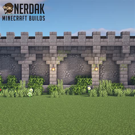 In the first episode of my Let's Build a Medieval Village series in Minecraft I'll be showing you the plans of the village layout and how to build the walls. . Minecraft medieval wall design